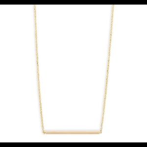 GOLD PLATE 925 SILVER BAR NECKLACE ANTHROPOLOGIE